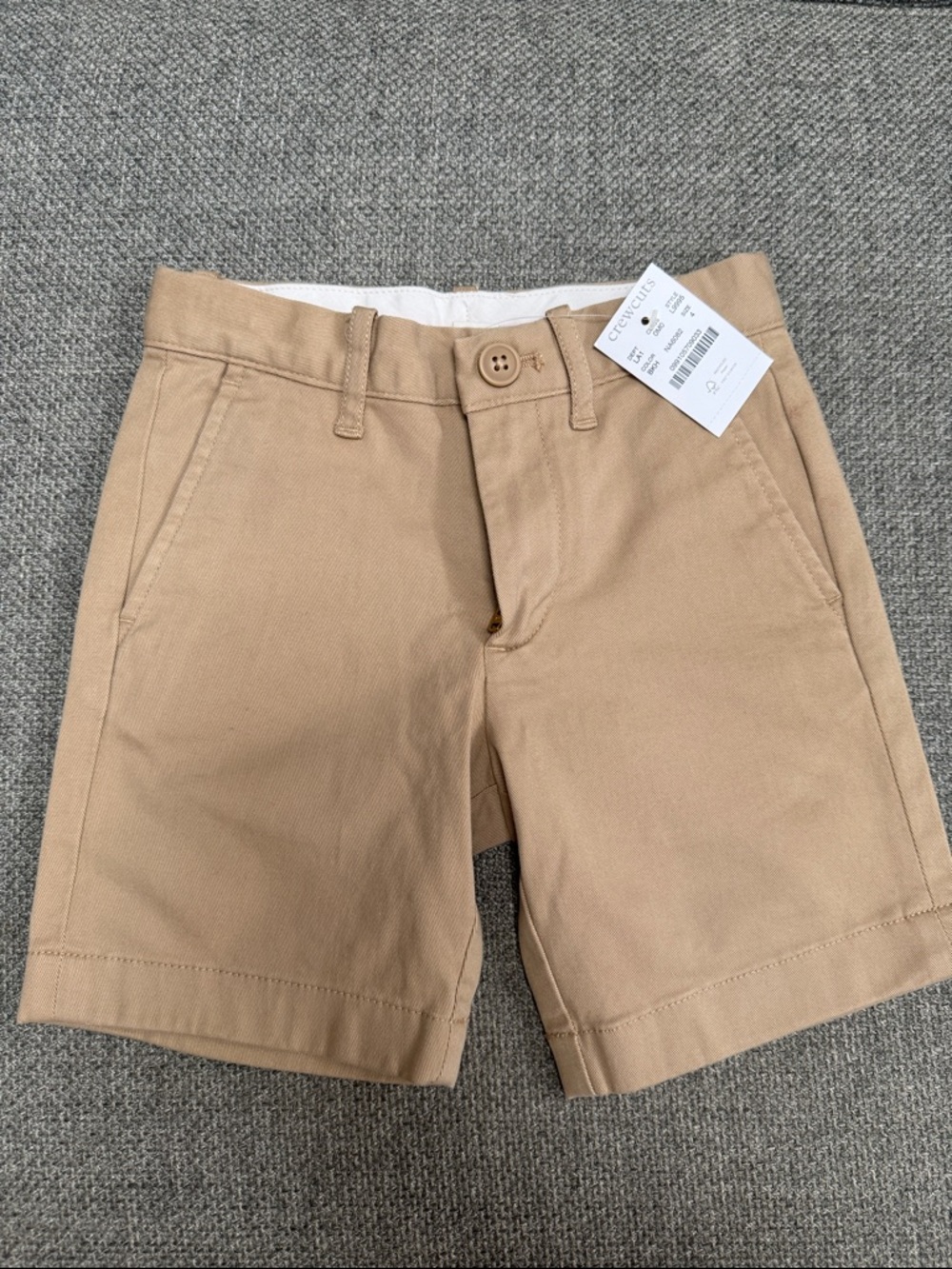 Crewcuts Tan Flat-Front Chino Shorts